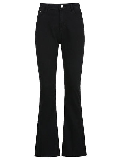 High Waist Slim Street Style Retro Flared Casual Pants - LuckyFash™