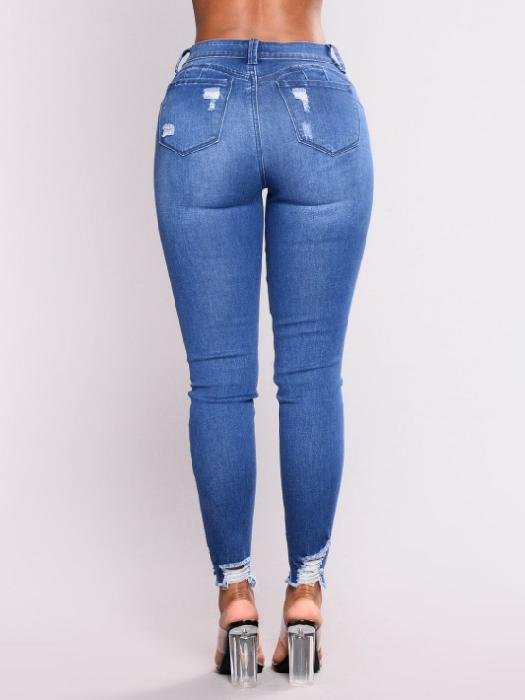 High Waist Stretch Pencil Feet Jeans - LuckyFash™