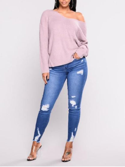 High Waist Stretch Pencil Feet Jeans - LuckyFash™