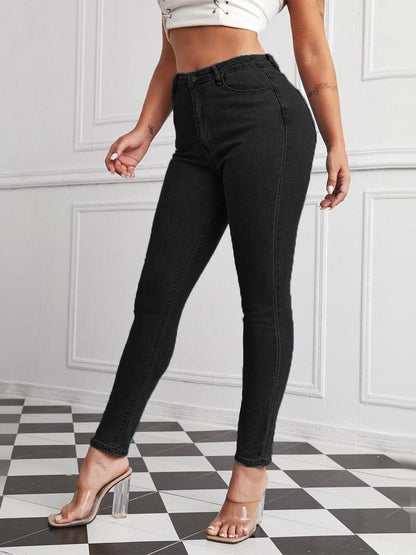 High Waist Stretch Plus Size Pencil Pants - LuckyFash™