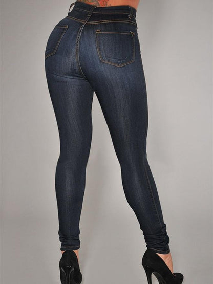 High Waist Stretch Slim Women Jeans - LuckyFash™