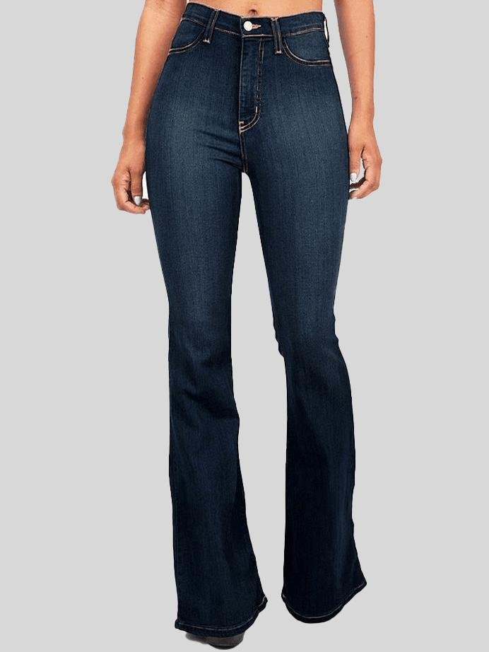 High Waist Stretch Wide Leg Jeans Women Trousers - LuckyFash™