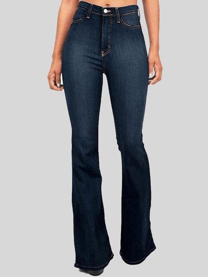 High Waist Stretch Wide Leg Jeans Women Trousers - LuckyFash™