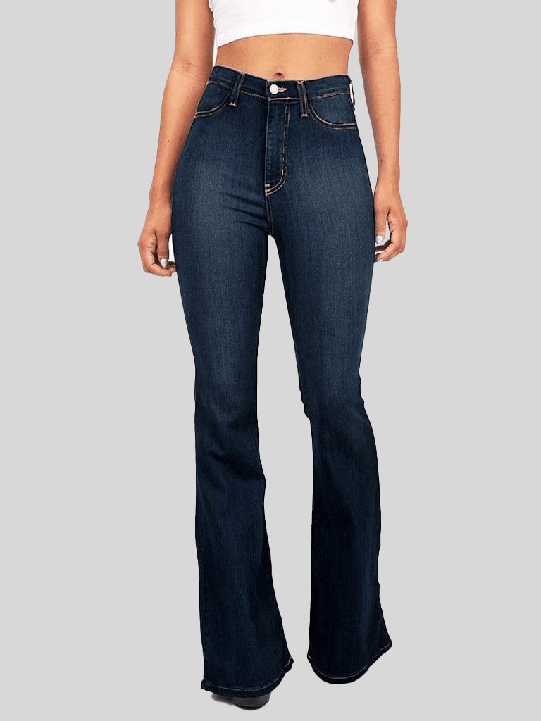 High Waist Stretch Wide Leg Jeans Women Trousers - LuckyFash™