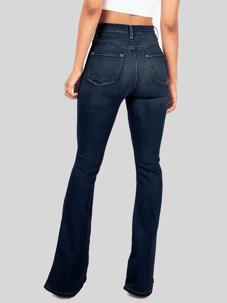 High Waist Stretch Wide Leg Jeans Women Trousers - LuckyFash™