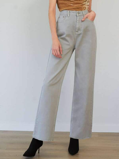 High Waist Wide Leg Jeans - LuckyFash™
