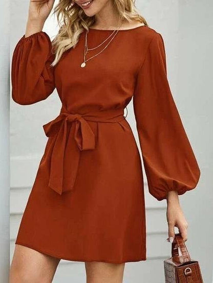 High Waisted Midi Dress Design Womens - LuckyFash™