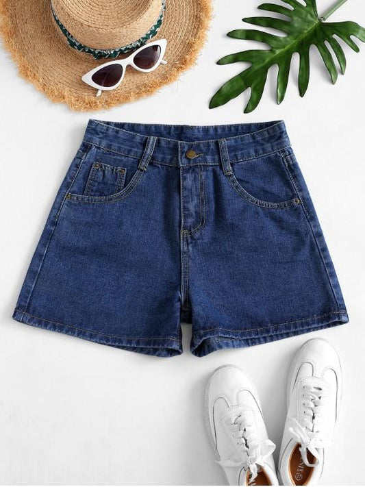 High Waisted Mini Denim Shorts - LuckyFash™