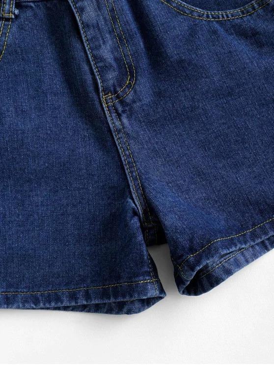 High Waisted Mini Denim Shorts - LuckyFash™