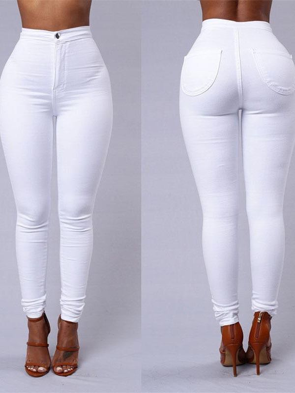 High Waisted Pencil Jeans - LuckyFash™