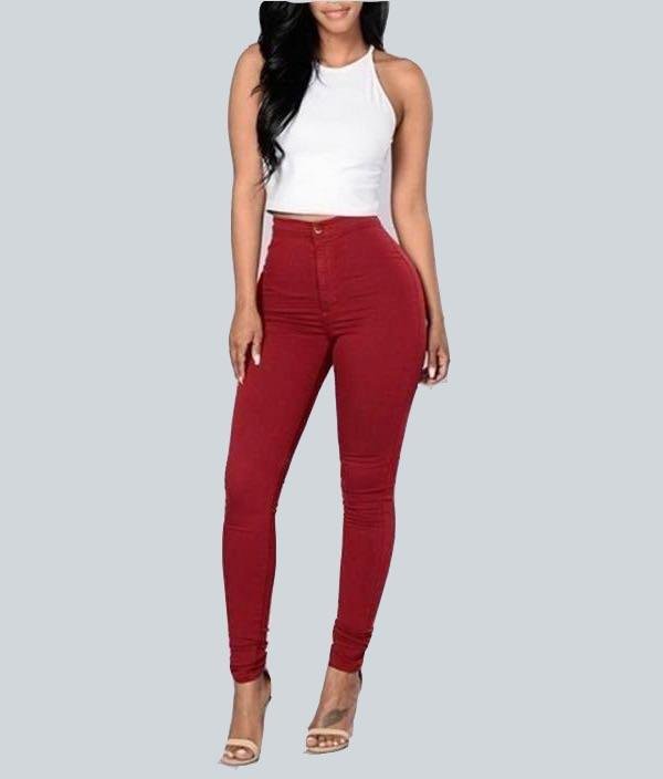 High Waisted Pencil Jeans - LuckyFash™