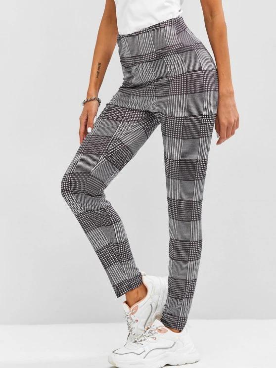 High Waisted Plaid Leggings - LuckyFash™