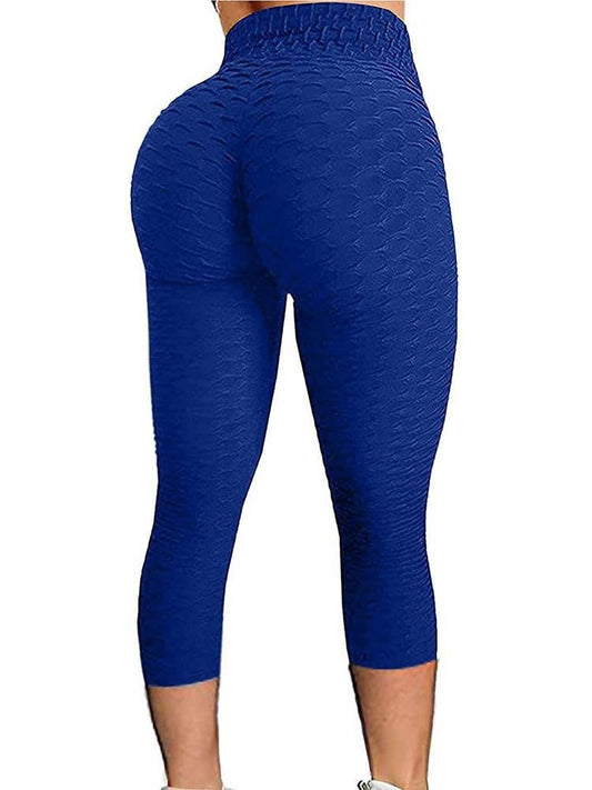 High Waisted Textured Tummy Control Butt Lifting Yoga Pants - LuckyFash™