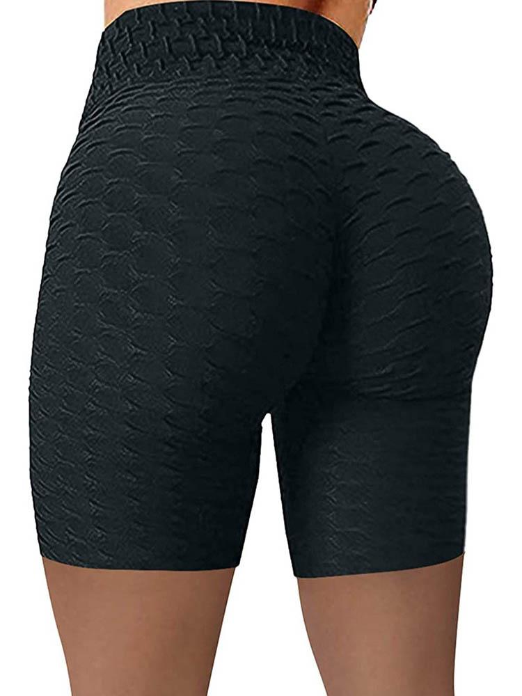 High Waisted Yoga Leggings Running Sports Fitness Gym Bubble Textured Butt Lifting Shorts - LuckyFash™