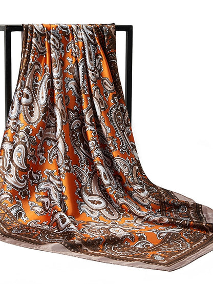 Summer Muslim Shawls 90X90CM Beach Kerchief Print Square Scarves New Style Sunscreen Headcloth - LuckyFash™