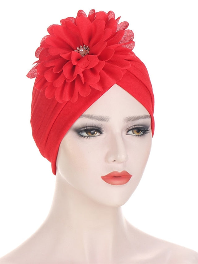 Multi Colors Bandanas Women Stretchy Turban Flower Muslim Hat Headband Wrap Female Hijab Indian Cap Head Wrap for Women - LuckyFash™