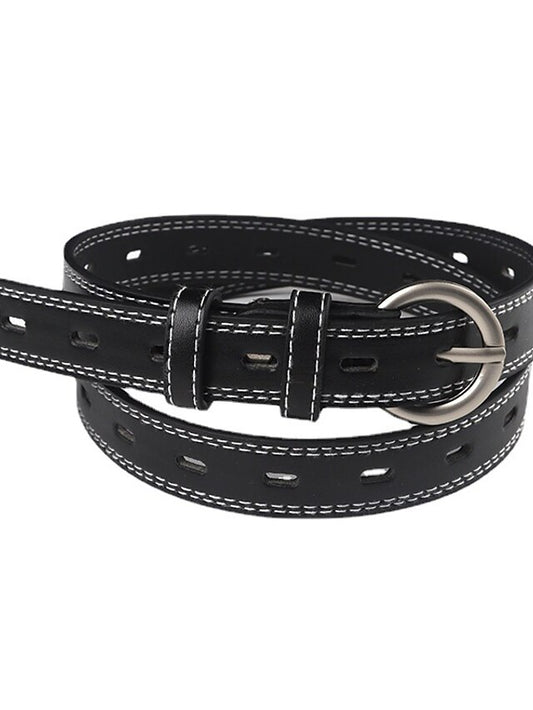 Women's Unisex PU Buckle Belt PU Leather Prong Buckle Plain Casual Classic Party Daily White Black Brown - LuckyFash™