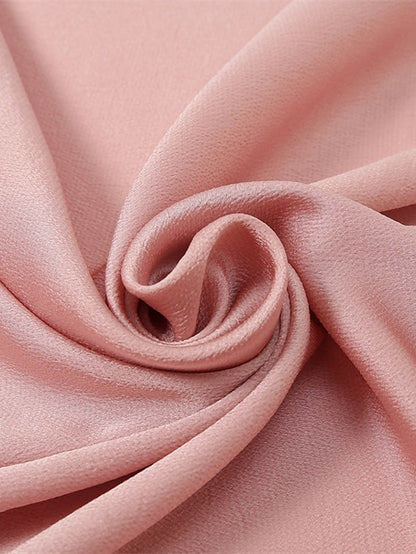 Crinkle Satin Hijab for Muslim Women Crepe Plain Shawl Wrinkle Solid Long Turban Islam Headscarf Solid Color Head Wrap Fashion - LuckyFash™