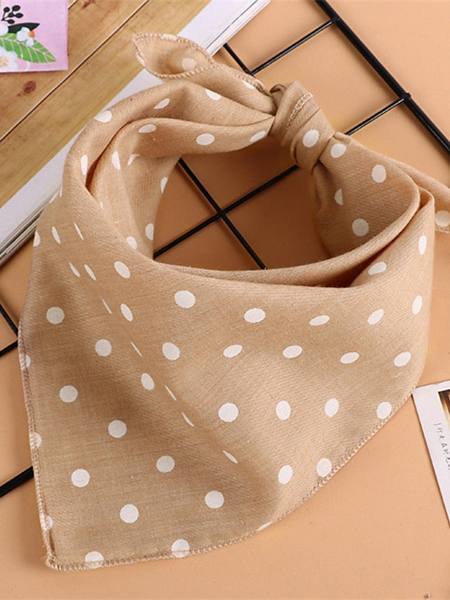 Polka Dots Kerchief Pink Green Blue Scarfs Birthday Gift Accessories - LuckyFash™
