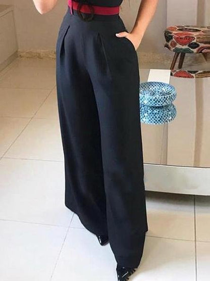 Hollow Heart Neck Solid Sling Jumpsuit - LuckyFash™