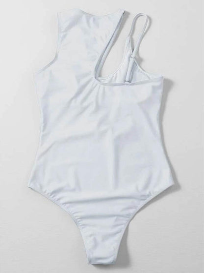 Hollow Solid Color One-piece Swimsuit - LuckyFash™