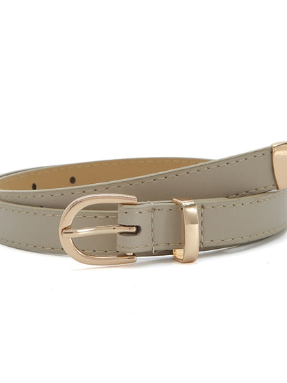 Women's Unisex PU Buckle Belt PU Leather Metal Bucke D-ring Casual Classic Party Daily Violet White Black Silver - LuckyFash™