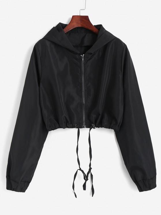 Hooded Cropped Windbreaker Jacket - LuckyFash™