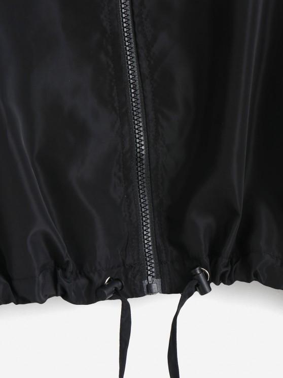 Hooded Cropped Windbreaker Jacket - LuckyFash™