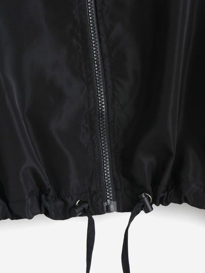 Hooded Cropped Windbreaker Jacket - LuckyFash™