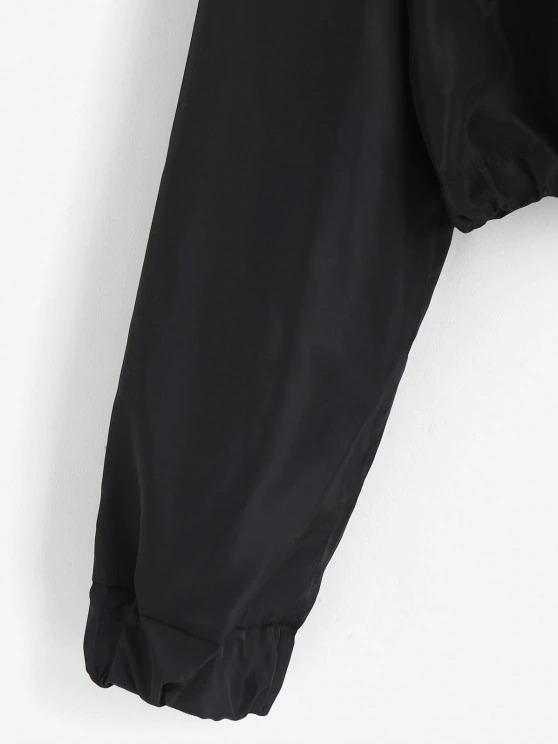 Hooded Cropped Windbreaker Jacket - LuckyFash™