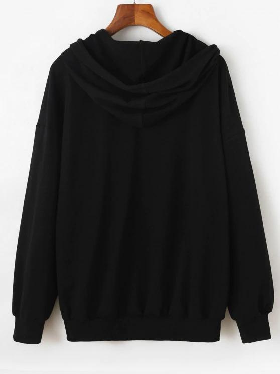 Hooded Drop Shoulder Letter Pocket Jacket - LuckyFash™