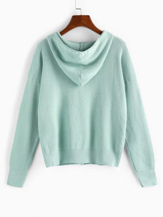 Hooded Drop Shoulder Single Breasted Cardigan - LuckyFash™