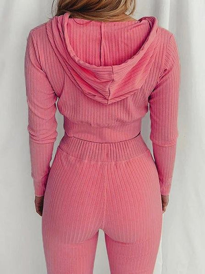 Hooded Long Sleeve Casual Sports Suit - LuckyFash™