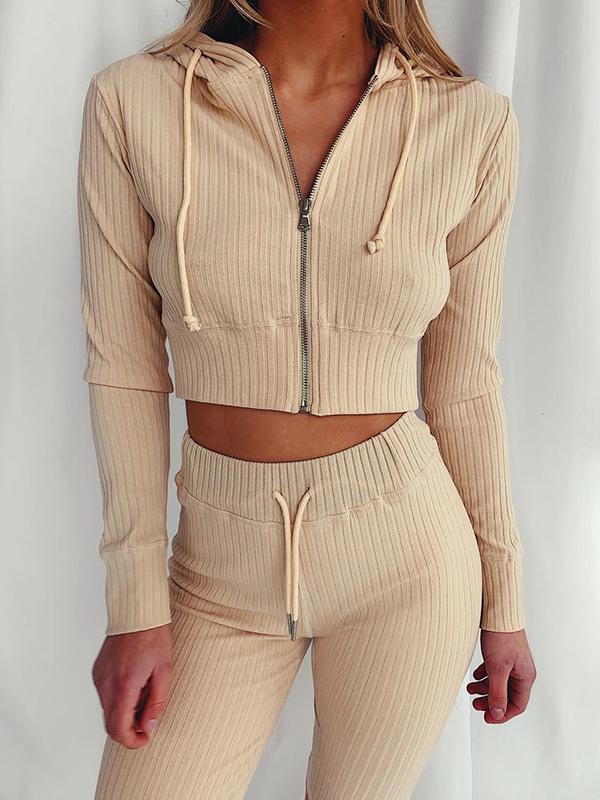 Hooded Long Sleeve Casual Sports Suit - LuckyFash™