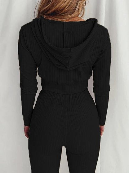 Hooded Long Sleeve Casual Sports Suit - LuckyFash™