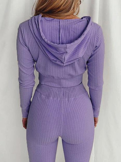 Hooded Long Sleeve Casual Sports Suit - LuckyFash™