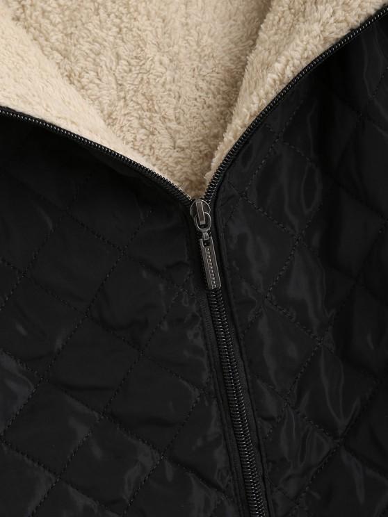 Hooded Pockets Fleece Lined Quilted Coat - LuckyFash™