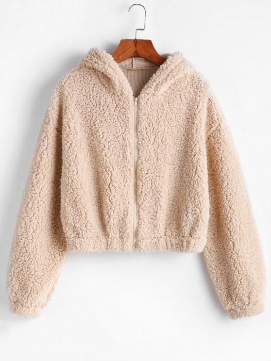 Hooded Zip Up Fluffy Teddy Jacket - LuckyFash™