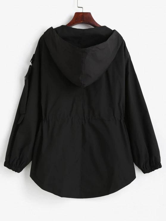 Hooded Zippered Pockets Cargo Jacket - LuckyFash™