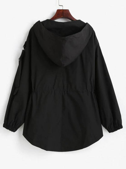 Hooded Zippered Pockets Cargo Jacket - LuckyFash™