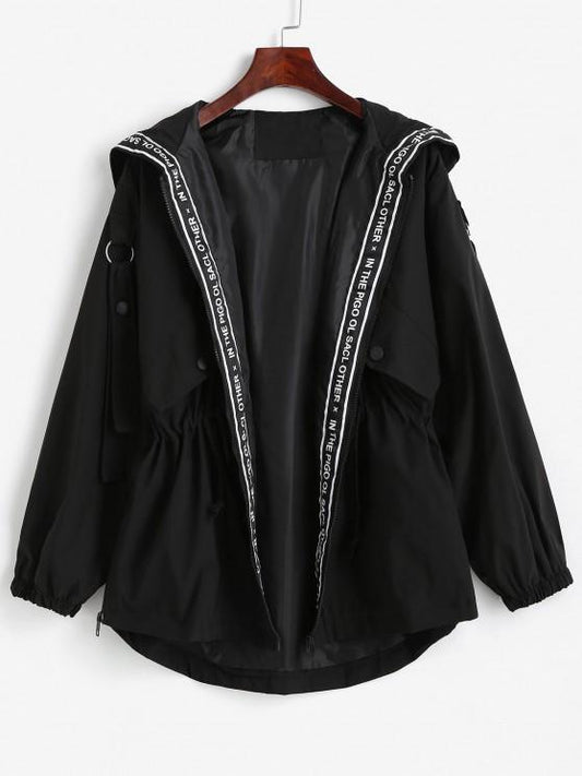 Hooded Zippered Pockets Cargo Jacket - LuckyFash™