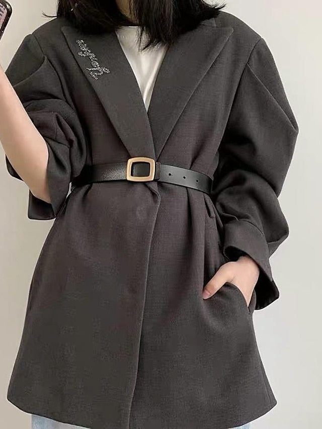 ins retro classic square buckle belt women's simple wide belt women's snap button casual jeans jacket coat decoration - LuckyFash™