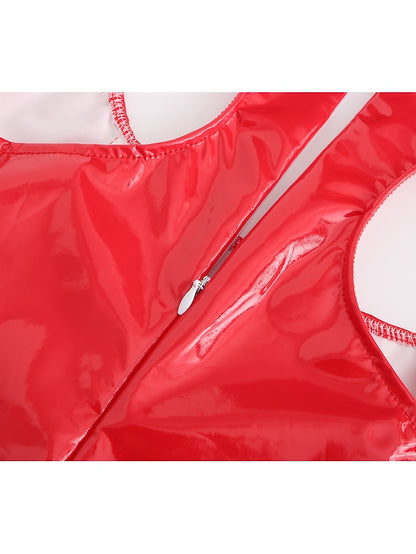 Womenâ€˜s Holiday Dress Bodycon Short Mini Dress Black Pink Red Sleeveless Pure Color Spring Summer Deep U Personalized Stylish Hot Party Slim 2023 S M L - LuckyFash™