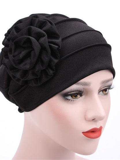 Women's Beanie Slouchy Street Dailywear Casual Flower Pure Color Wine Black Hat Khaki Fall Winter Spring - LuckyFash™