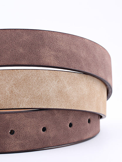 Women's Unisex PU Buckle Belt PU Leather Prong Buckle Plain Casual Classic Party Daily White Black Pink Red - LuckyFash™