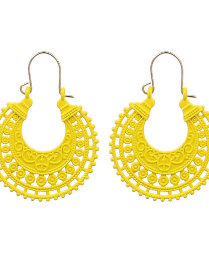 Women's Earrings Chic & Modern Party Moon Earring / Yellow / Red / Green / Fall / Winter - LuckyFash™