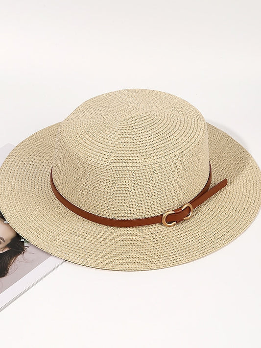 Women's Sun Hat Straw Hat Holiday Straw Vacation Casual Beach Sunscreen Breathability Comfortable 1 pcs - LuckyFash™