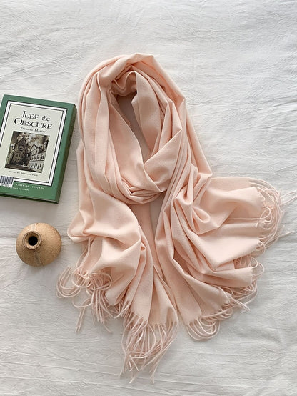 Women's Women's Shawls & Wraps Party Black Scarf Pure Color / Basic / Green / Khaki / Fall / Winter - LuckyFash™