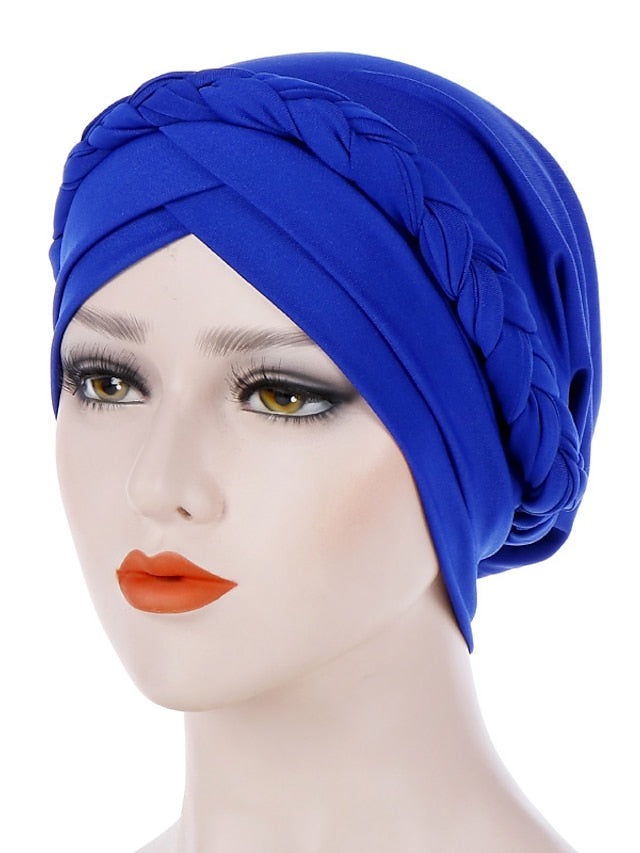 Muslim Women Inner Caps Braid Hijab Cap Comfort Fashion Turban Hat Colorful Cross Shape Chemo Hats Head Wearing Turbante - LuckyFash™