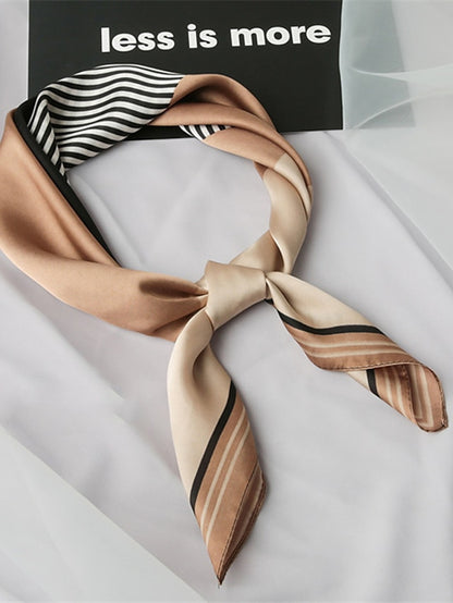 Women's Square Scarf Party Dailywear Holiday Blue Pink Scarf Color Block Stripe - LuckyFash™